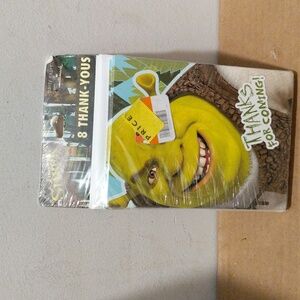 Shrek Party thank you cards 8 w/envelopes